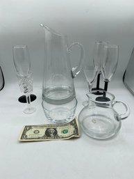 Lot Of Badash Water Pitcher & More