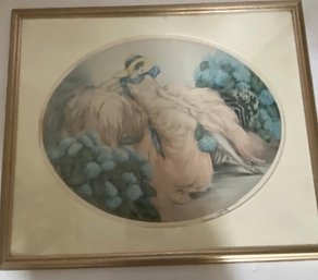 Louis Icart  Art Attribute  Beautiful Color  Etching  Signed