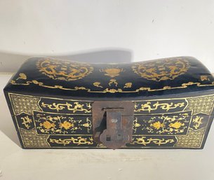 Medium Antique Chinese Hand-Painted Rectangular Pillow Case