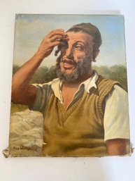 Vintage  Oil Painting  Jewish Judaica  Signed Max Woltshock