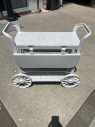 Outdoor White Outdoor Serving Cart