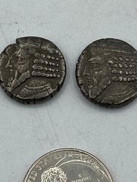 2 Partha Silver Coin Phraates IV. 1-2