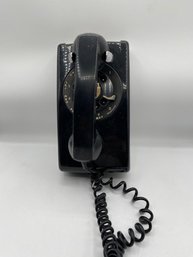 Railroad Vintage Bell System   Black Rotary Dial Wall Mount Phone