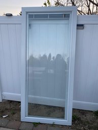 Storm Door 36-in X 80-in Single Full -view  White With Door Shades