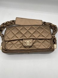 Vintage Chanel  Shoulder Bag,  Bronze Leather