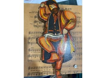 RARE! Irwin Brown Fiddler On The Roof  Wood Sculpture