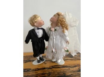 Precious Moments Wedding Dolls 'Bride And Groom' Vintage