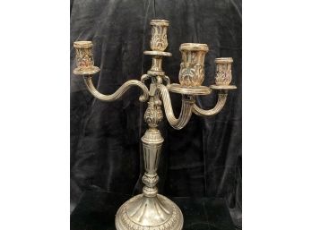 LARGE ITALIAN 800 SILVER 4 Light CANDELABRAS 26.7 OUNCES