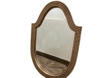 Vintage 90s Golden Wood Frame Wall Mirror