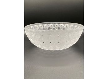 Lalique France Crystal Nemours Glass Bowl 10'