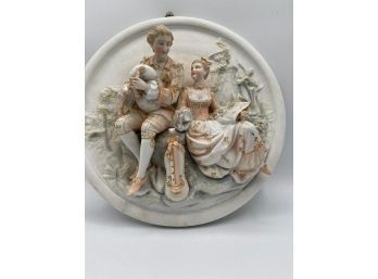 French Bisque Porcelain Wall Plaques