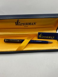 Waterman Blue Ballpoint Pen In Box