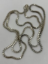 Classic 30 Inch Long Sterling Silver Box Chain