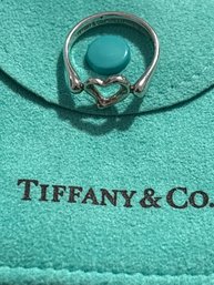 Authentic TIFFANY & CO  Peretti Sterling  Heart Ring