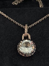 Gorgeous 14kt Aquamarine Diamond Necklace