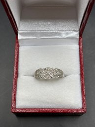 Classic Pave Diamonds In 14kt White Gold Ring