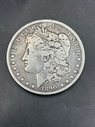 Genuine US Morgan 90 Percent Silver Dollar 1890 O