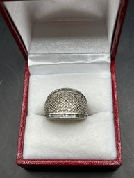 Genuine Round And Baguette Multi Diamond Ring