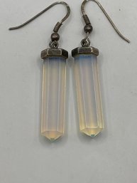 Mystical Opalescent Glass Sterling Silver Earrings