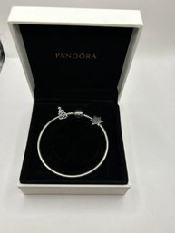 Authentic PANDORA Charm Bracelet With 2 Charms