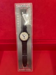 Vintage NOS Swatch Chronograph Watch Mint In Box