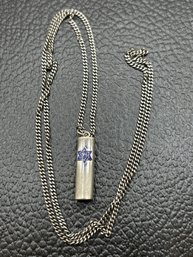 Cool Vintage Sterling Silver Mezuzah On Chain