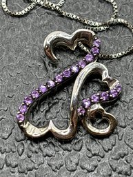 Jane Seymour Open Hearts Amethyst Necklace