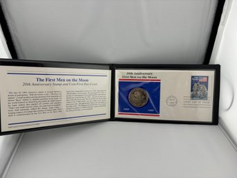 20th Anniversary Man On The Moon Coin With Stamp