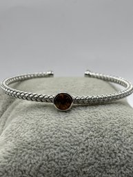 Elegant Sterling Silver Citrine Bracelet