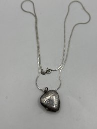 Cool Sterling Silver Heart Locket On Chain