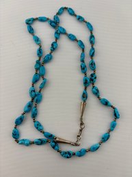 Native American Turquoise Sterling Silver Beads