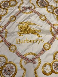 Authentic BURBERRYS Silk Scarf Pocket Watches