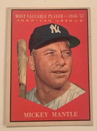 1961 Topps Mickey Mantle MVP #475.