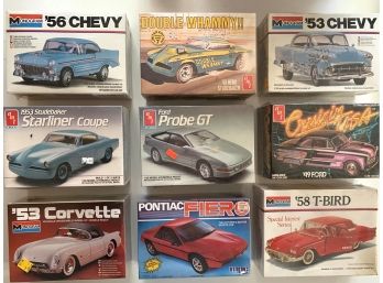 Lot Of 9 Mixed Lot 1/24 And 1/25 Cars - In Factory Sealed Boxes