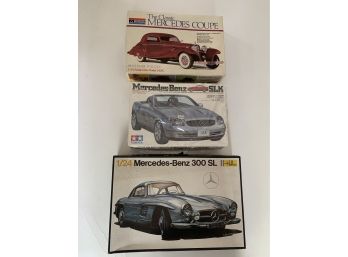 3 1/24 Mercedes Models - Open Boxes, Kits Look As New