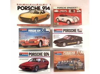 6 Pc. Mixed Lot 1/24 And 1/25 Porsche Cars In Factory Sealed Boxes