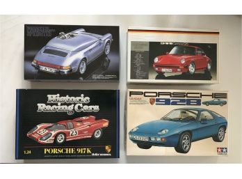 Lot Of 4 Mixed 1/24 Porsches - Heller , Fujimi, Tamiya