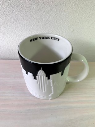 2012 Starbucks New York City Skyline Yellow Taxi 3D Relief Collectors Mug (D5)