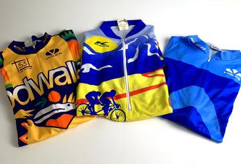 Vintage 3 Cycling Shirts Voler Odwallah XXL And Kucharik XXL And Blue Voler   (JA62)