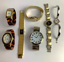 Vintage Lot Of 7 Fashion Watches Inc Caravelle By Bulova   (JA98)