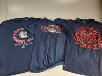 A-29-2 3x Gonzaga Basketball T-shirts Large