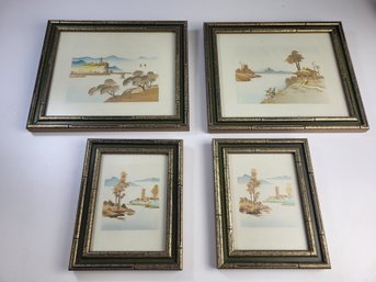 A-30 Chinese/ Japanese? Straw Art Framed