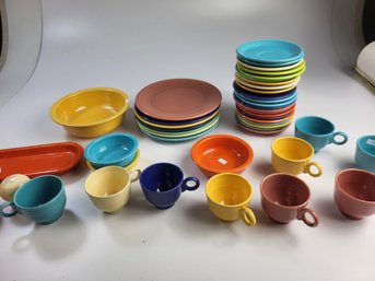 A-36 Fiesta Kitchen Ware - Plates Bowls Coffee Cups Butter Dish Salt Pepper Shakers No Chips Or Cracks