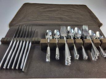 R Roger's Stainless Steel Silverware Set (non Matching Organizer)