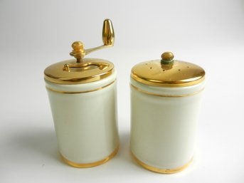 Vintage George Thompson Corp Ceramic And Metal Salt And Pepper Pots (A 1)
