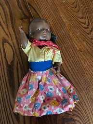 A3 Vintage African American Papier Mache Baby Doll
