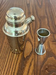 A4 Vintage Small Cocktail Shaker And Jigger