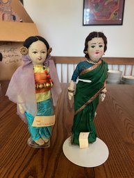 A4 Pair Of Vintage Dolls India Nepal