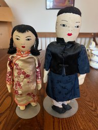 A4 Pair Of Vintage Chinese Ethnic Dolls