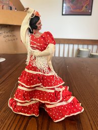 A4 Vintage Spanish Flamenco Dancer Doll